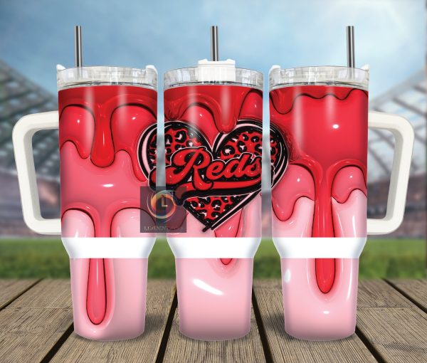 Cincinnati Reds MLB Custom Stanley Quencher 30oz-40oz Stainless Steel Tumbler Hot And Cold Tumbler