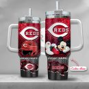 MLB Cincinnati Reds Mickey Mouse Custom Stanley Quencher 30oz-40oz Stainless Steel Tumbler Hot And Cold Tumbler