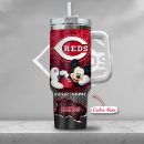 MLB Cincinnati Reds Mickey Mouse Custom Stanley Quencher 30oz-40oz Stainless Steel Tumbler Hot And Cold Tumbler