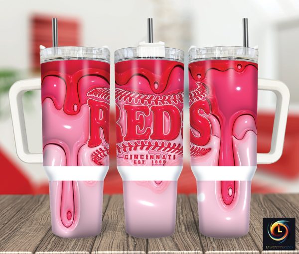 Cincinnati Reds MLB Custom Stanley Quencher 30oz-40oz Stainless Steel Tumbler Hot And Cold Tumbler