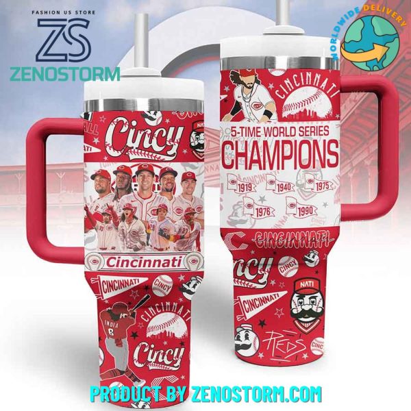 Cincinnati Reds MLB Custom Stanley Quencher 30oz-40oz Stainless Steel Tumbler Hot And Cold Tumbler