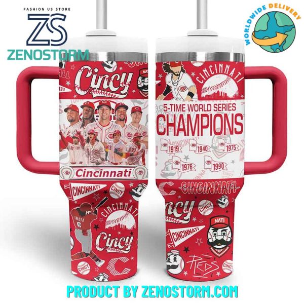 Cincinnati Reds MLB Custom Stanley Quencher 30oz-40oz Stainless Steel Tumbler Hot And Cold Tumbler - Image 2