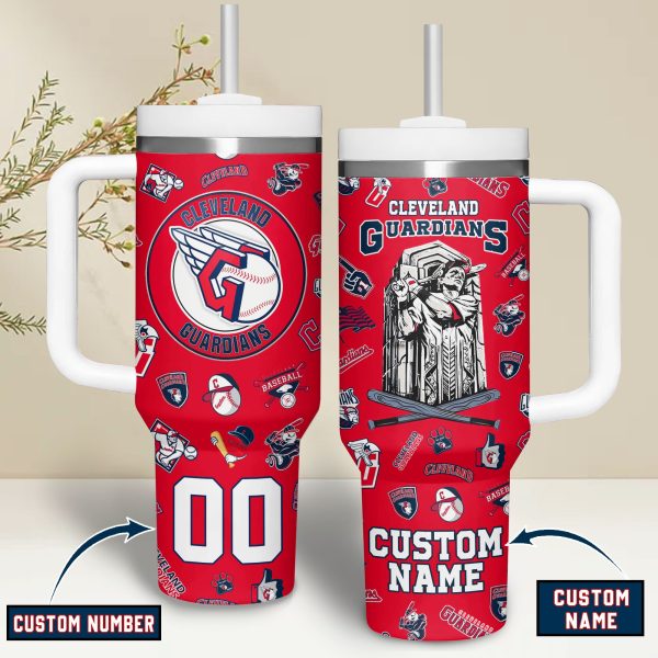Cleveland Guardians MLB Custom Stanley Quencher 30oz-40oz Stainless Steel