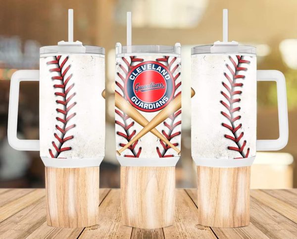 Cleveland Guardians MLB Custom Stanley Quencher 30oz-40oz Stainless Steel