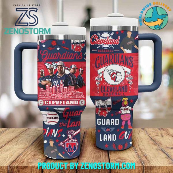Cleveland Guardians MLB Custom Stanley Quencher 30oz-40oz Stainless Steel Tumbler Hot And Cold Tumbler - Image 2