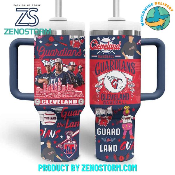 Cleveland Guardians MLB Custom Stanley Quencher 30oz-40oz Stainless Steel Tumbler Hot And Cold Tumbler - Image 3