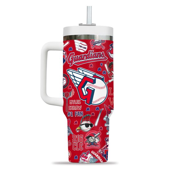 Cleveland Guardians MLB Custom Stanley Quencher 30oz-40oz Stainless Steel Tumbler - Image 7
