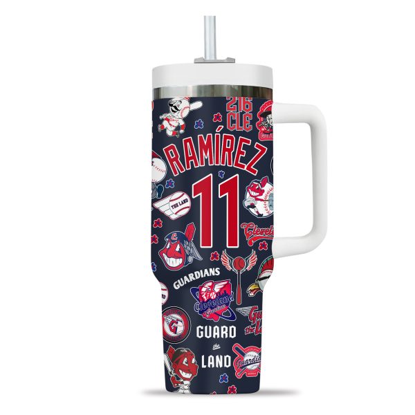 Cleveland Guardians MLB Custom Stanley Quencher 30oz-40oz Stainless Steel Tumbler - Image 9