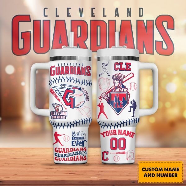Cleveland Guardians MLB Custom Stanley Quencher 30oz-40oz Stainless Steel Tumbler