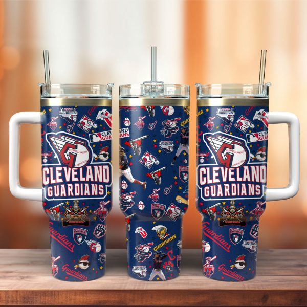 Cleveland Guardians Baseball MLB Sport Custom Stanley Quencher 30oz-40oz Stainless Steel Tumbler Hot And Cold Tumbler