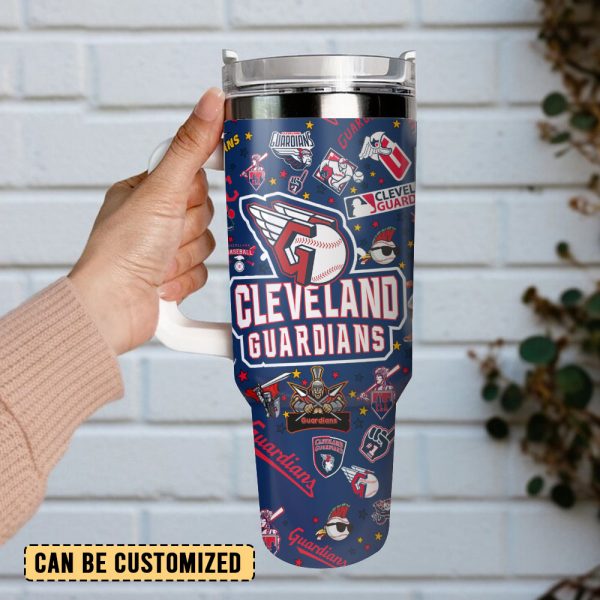Cleveland Guardians Baseball MLB Sport Custom Stanley Quencher 30oz-40oz Stainless Steel Tumbler Hot And Cold Tumbler - Image 2