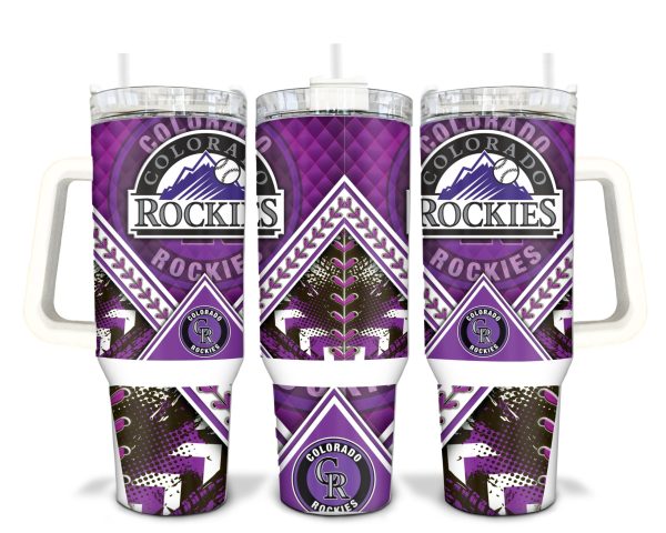 Colorado Rockies MLB Custom Stanley Quencher 30oz-40oz Stainless Steel