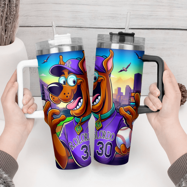 Colorado Rockies MLB Custom Stanley Quencher 30oz-40oz Stainless Steel Tumbler Hot And Cold Tumbler - Image 2