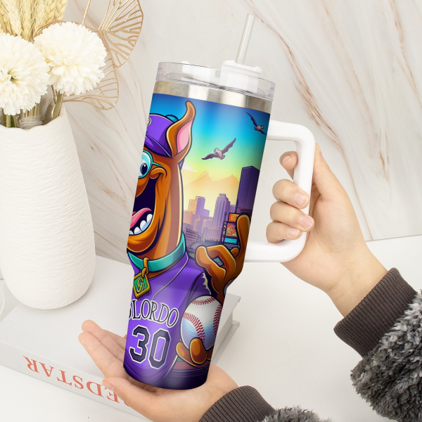 Colorado Rockies MLB Custom Stanley Quencher 30oz-40oz Stainless Steel Tumbler Hot And Cold Tumbler - Image 3