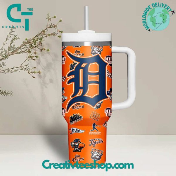 Detroit Tigers MLB Custom Stanley Quencher 30oz-40oz Stainless Steel Tumbler Hot And Cold Tumbler - Image 3