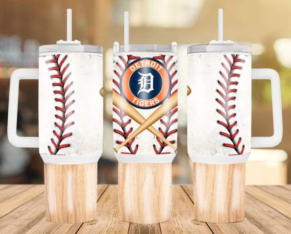 Detroit Tigers MLB Custom Stanley Quencher 30oz-40oz Stainless Steel