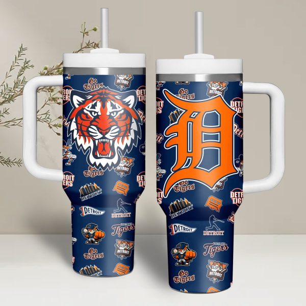Detroit Tigers MLB Custom Stanley Quencher 30oz-40oz Stainless Steel