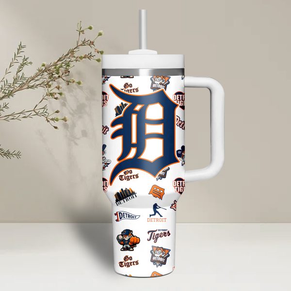 Detroit Tigers MLB Custom Stanley Quencher 30oz-40oz Stainless Steel - Image 8