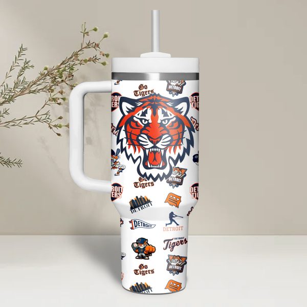 Detroit Tigers MLB Custom Stanley Quencher 30oz-40oz Stainless Steel - Image 9