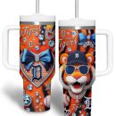 Detroit Tigers MLB Custom Stanley Quencher 30oz-40oz Stainless Steel Tumbler