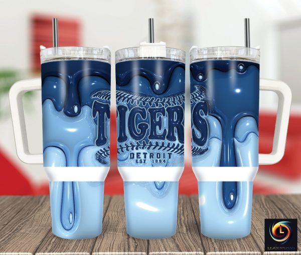 Detroit Tigers MLB Custom Stanley Quencher 30oz-40oz Stainless Steel Tumbler Hot And Cold Tumbler