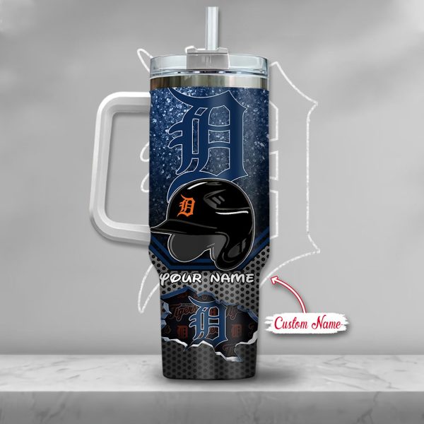 MLB Detroit Tigers Mickey Mouse Custom Stanley Quencher 30oz-40oz Stainless Steel Tumbler Hot And Cold Tumbler - Image 3