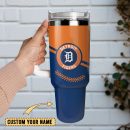 Detroit Tigers Baseball Team MLB Custom Stanley Quencher 30oz-40oz Stainless Steel Tumbler Hot And Cold Tumbler