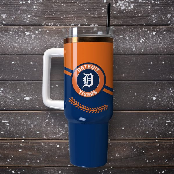 Detroit Tigers Baseball Team MLB Custom Stanley Quencher 30oz-40oz Stainless Steel Tumbler Hot And Cold Tumbler - Image 4