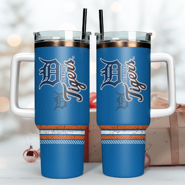 Detroit Tigers Baseball MLB Sport Custom Stanley Quencher 30oz-40oz Stainless Steel Tumbler - Image 2