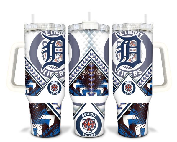 Detroit Tigers MLB Custom Stanley Quencher 30oz-40oz Stainless Steel