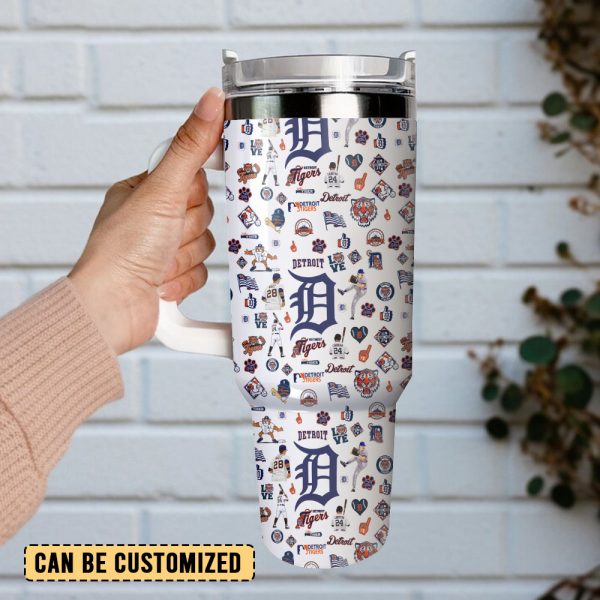 Detroit Tigers Baseball MLB Sport Custom Stanley Quencher 30oz-40oz Stainless Steel Tumbler Hot And Cold Tumbler - Image 2