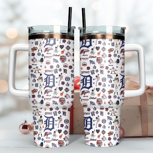 Detroit Tigers Baseball MLB Sport Custom Stanley Quencher 30oz-40oz Stainless Steel Tumbler Hot And Cold Tumbler - Image 3