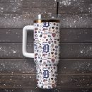 Detroit Tigers Baseball MLB Sport Custom Stanley Quencher 30oz-40oz Stainless Steel Tumbler Hot And Cold Tumbler