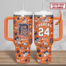 Detroit Tigers MLB Custom Stanley Quencher 30oz-40oz Stainless Steel Tumbler