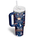 Houston Astros MLB Custom Stanley Quencher 30oz-40oz Stainless Steel Tumbler