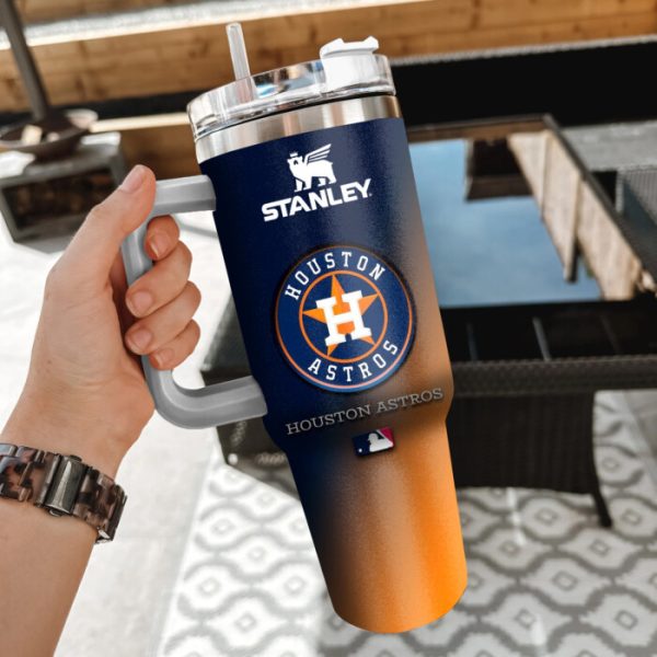 MLB Houston Astros Custom Stanley Quencher 30oz-40oz Stainless Steel Tumbler Hot And Cold Tumbler