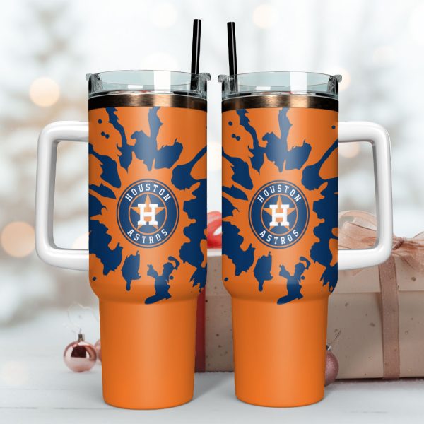 Houston Astros Baseball MLB Sport Custom Stanley Quencher 30oz-40oz Stainless Steel Tumbler Hot And Cold Tumbler - Image 3
