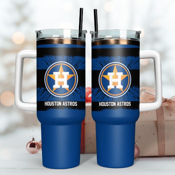 Houston Astros Baseball MLB Sport Custom Stanley Quencher 30oz-40oz Stainless Steel Tumbler Hot And Cold Tumbler - Image 3