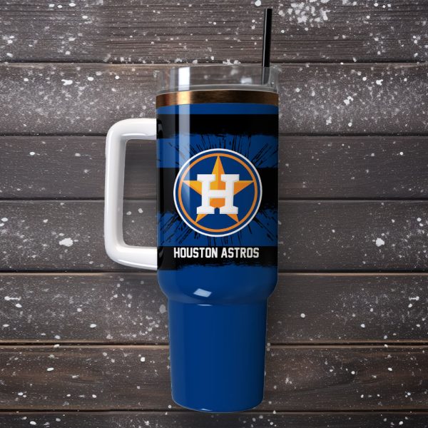 Houston Astros Baseball MLB Sport Custom Stanley Quencher 30oz-40oz Stainless Steel Tumbler Hot And Cold Tumbler - Image 4