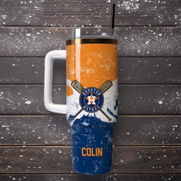 Houston Astros Baseball MLB Sport Custom Stanley Quencher 30oz-40oz Stainless Steel Tumbler Hot And Cold Tumbler - Image 4