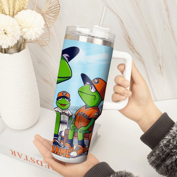 Houston Astros MLB Custom Stanley Quencher 30oz-40oz Stainless Steel Tumbler Hot And Cold Tumbler - Image 2