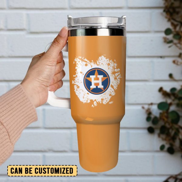 Houston Astros Baseball MLB Sport Custom Stanley Quencher 30oz-40oz Stainless Steel Tumbler - Image 3