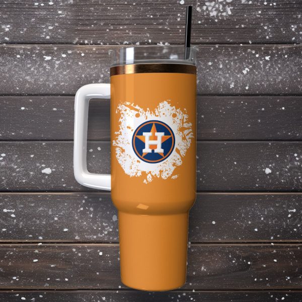 Houston Astros Baseball MLB Sport Custom Stanley Quencher 30oz-40oz Stainless Steel Tumbler - Image 4