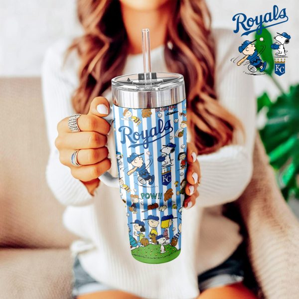 Kansas City Royals x Peanuts MLB Custom Stanley Quencher 30oz-40oz Stainless Steel Tumbler Hot And Cold Tumbler - Image 5