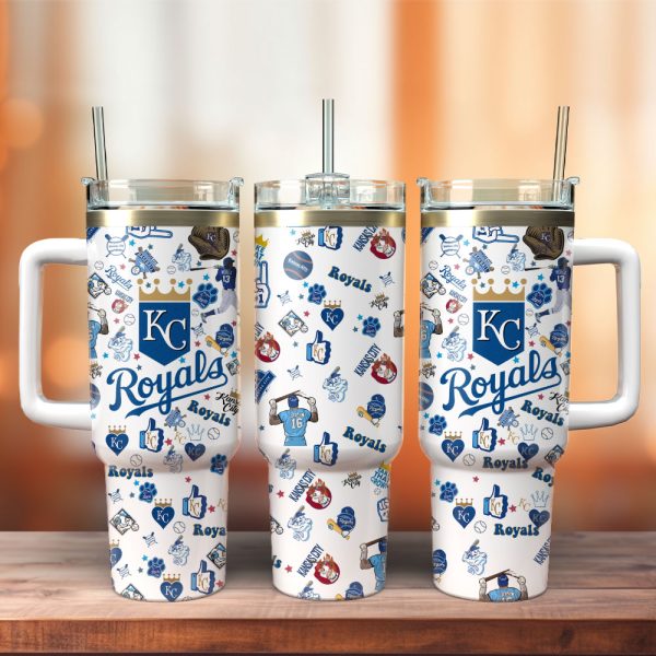 Kansas City Royals Baseball MLB Sport Custom Stanley Quencher 30oz-40oz Stainless Steel Tumbler Hot And Cold Tumbler