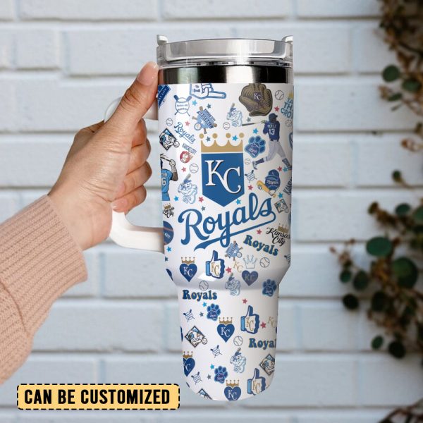 Kansas City Royals Baseball MLB Sport Custom Stanley Quencher 30oz-40oz Stainless Steel Tumbler Hot And Cold Tumbler - Image 2