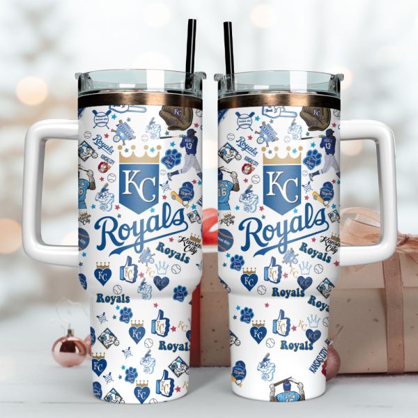 Kansas City Royals Baseball MLB Sport Custom Stanley Quencher 30oz-40oz Stainless Steel Tumbler Hot And Cold Tumbler - Image 3