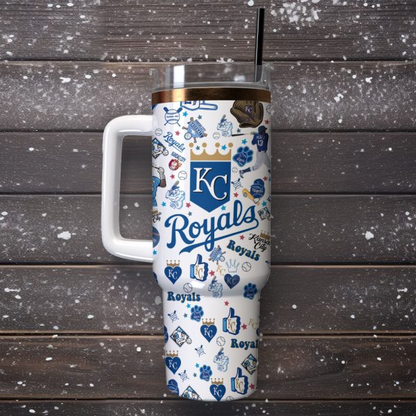 Kansas City Royals Baseball MLB Sport Custom Stanley Quencher 30oz-40oz Stainless Steel Tumbler Hot And Cold Tumbler - Image 4