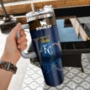 MLB Kansas City Royals Custom Stanley Quencher 30oz-40oz Stainless Steel Tumbler Hot And Cold Tumbler