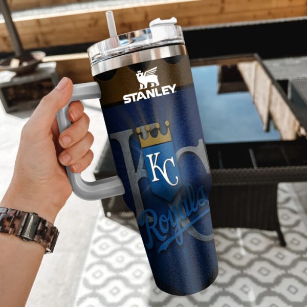 MLB Kansas City Royals Custom Stanley Quencher 30oz-40oz Stainless Steel Tumbler Hot And Cold Tumbler